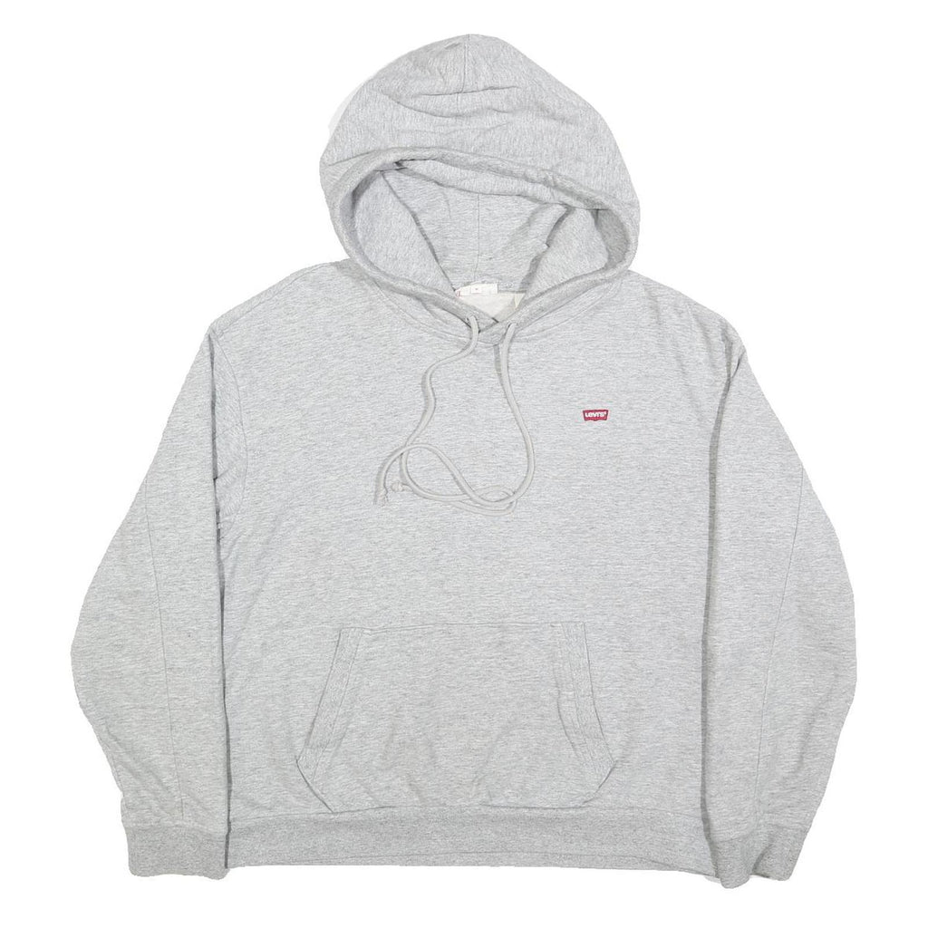 LEVI'S Womens Grey Pullover Hoodie S Cotton Blend Casual Comfort