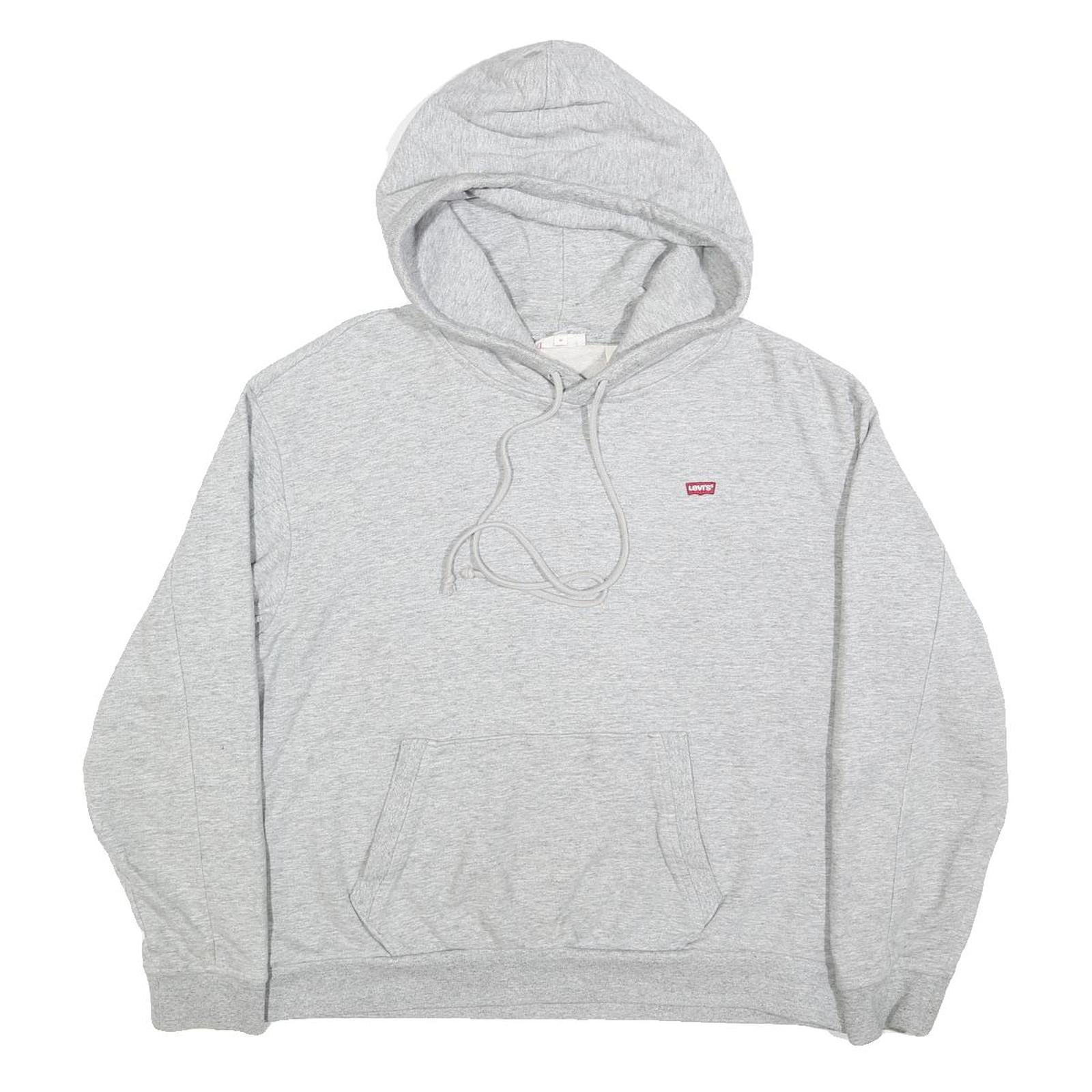 LEVI'S Womens Grey Pullover Hoodie S Cotton Blend Casual Comfort