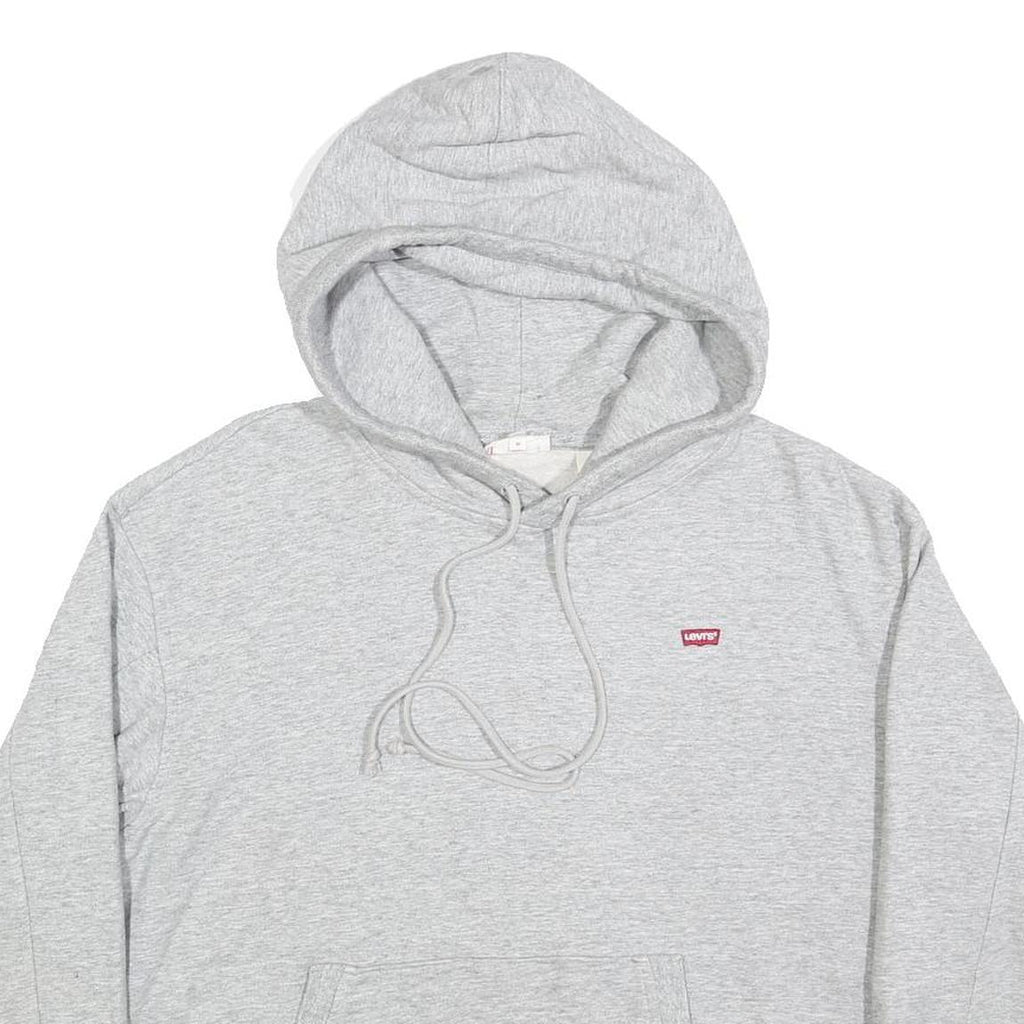 LEVI'S Womens Grey Pullover Hoodie S Cotton Blend Casual Comfort