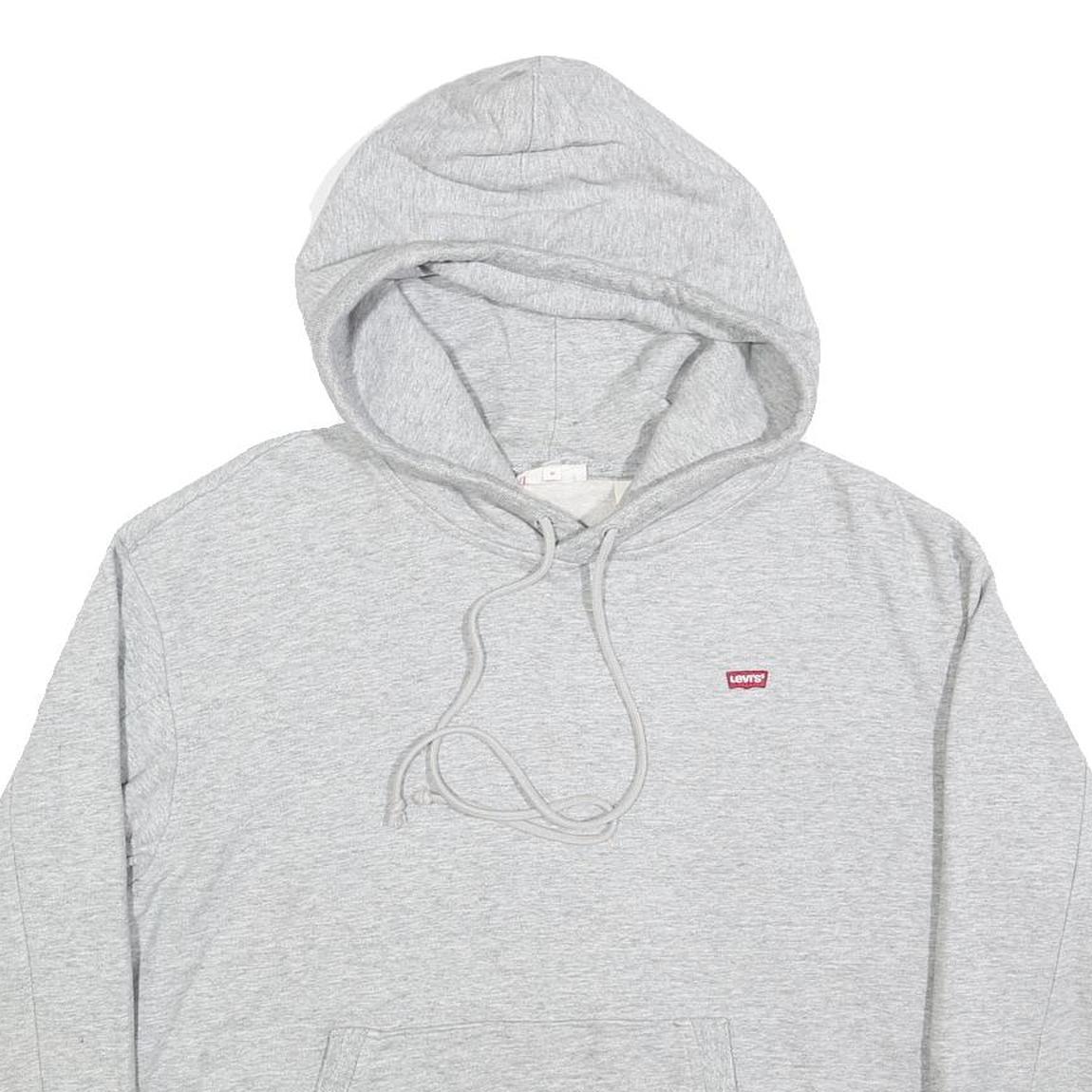 LEVI'S Womens Grey Pullover Hoodie S Cotton Blend Casual Comfort
