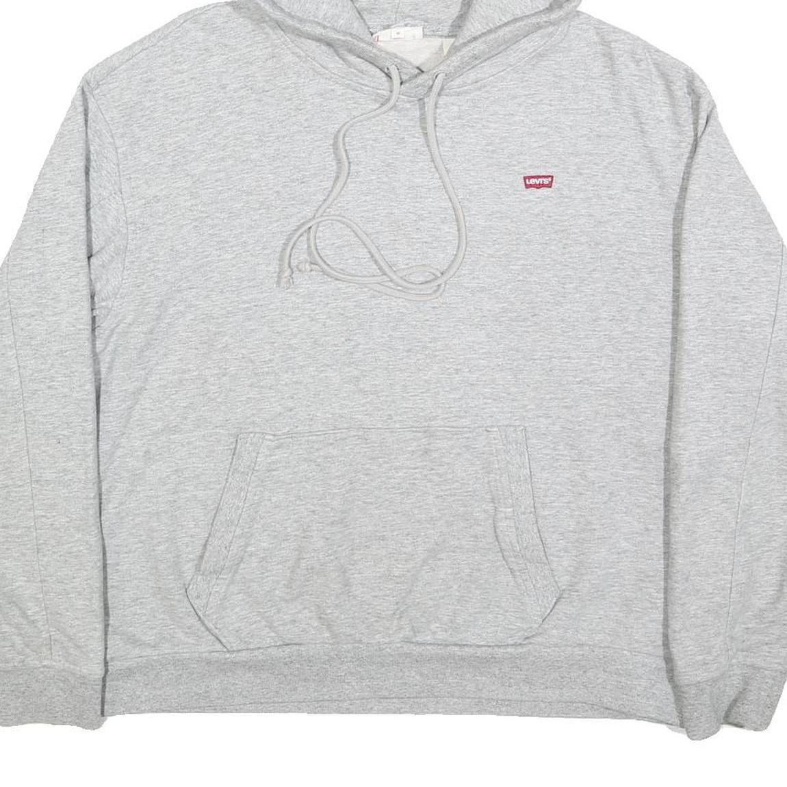 LEVI'S Womens Grey Pullover Hoodie S Cotton Blend Casual Comfort