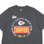 NIKE Mens Black Kansas City Chiefs Super Bowl LVII Champions T-Shirt XL Short