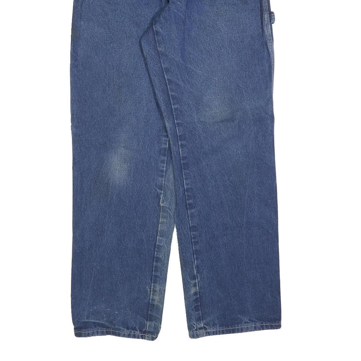 DICKIES Mens Relaxed Blue Denim Jeans W31 L30 Zip Pockets Casual Workwear