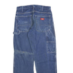DICKIES Mens Relaxed Blue Denim Jeans W31 L30 Zip Pockets Casual Workwear