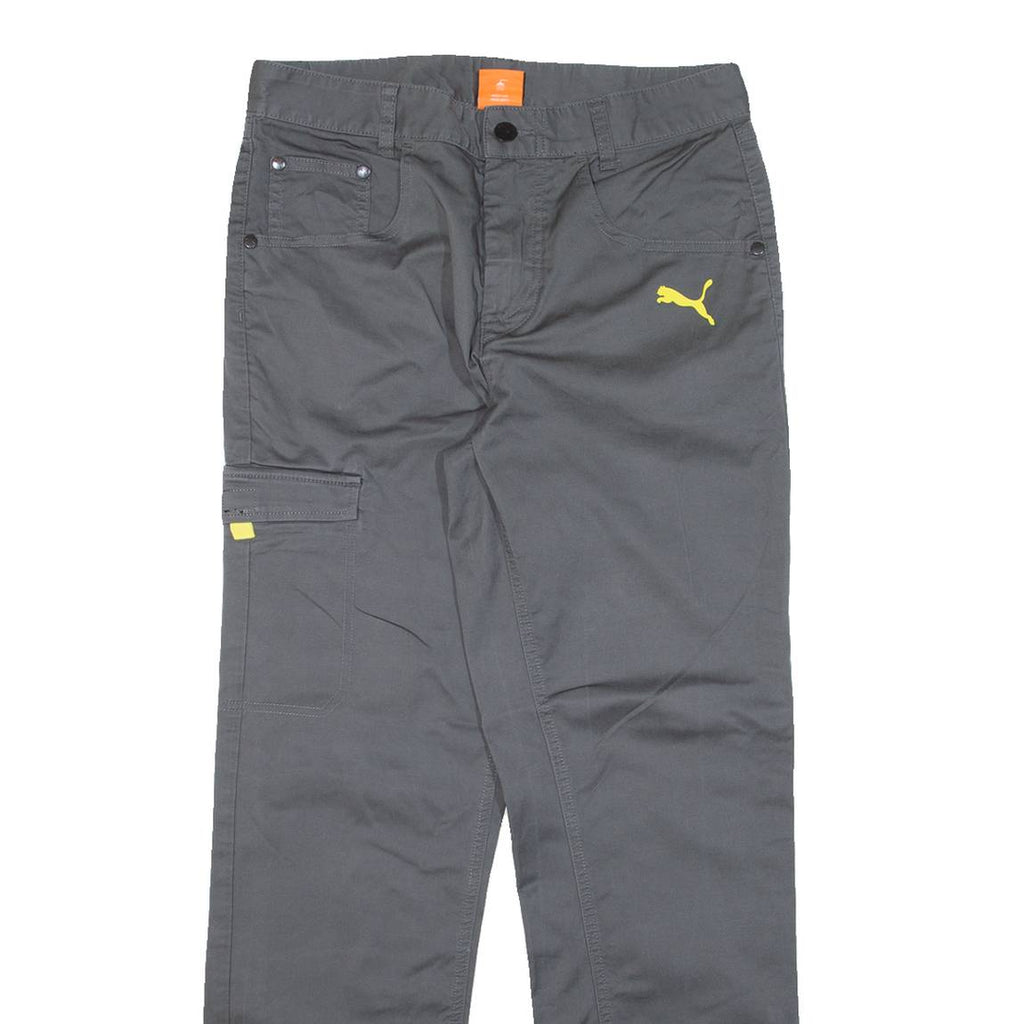 PUMA Womens Trousers Grey Regular Straight W30 L30