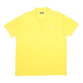 KAPPA Mens Yellow Polo Shirt Cotton Blend Short Sleeve Plain L Classic Fit