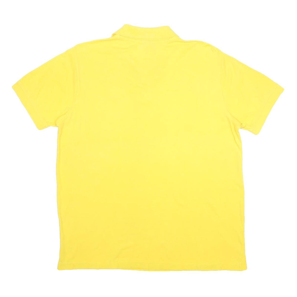 KAPPA Mens Yellow Polo Shirt Cotton Blend Short Sleeve Plain L Classic Fit