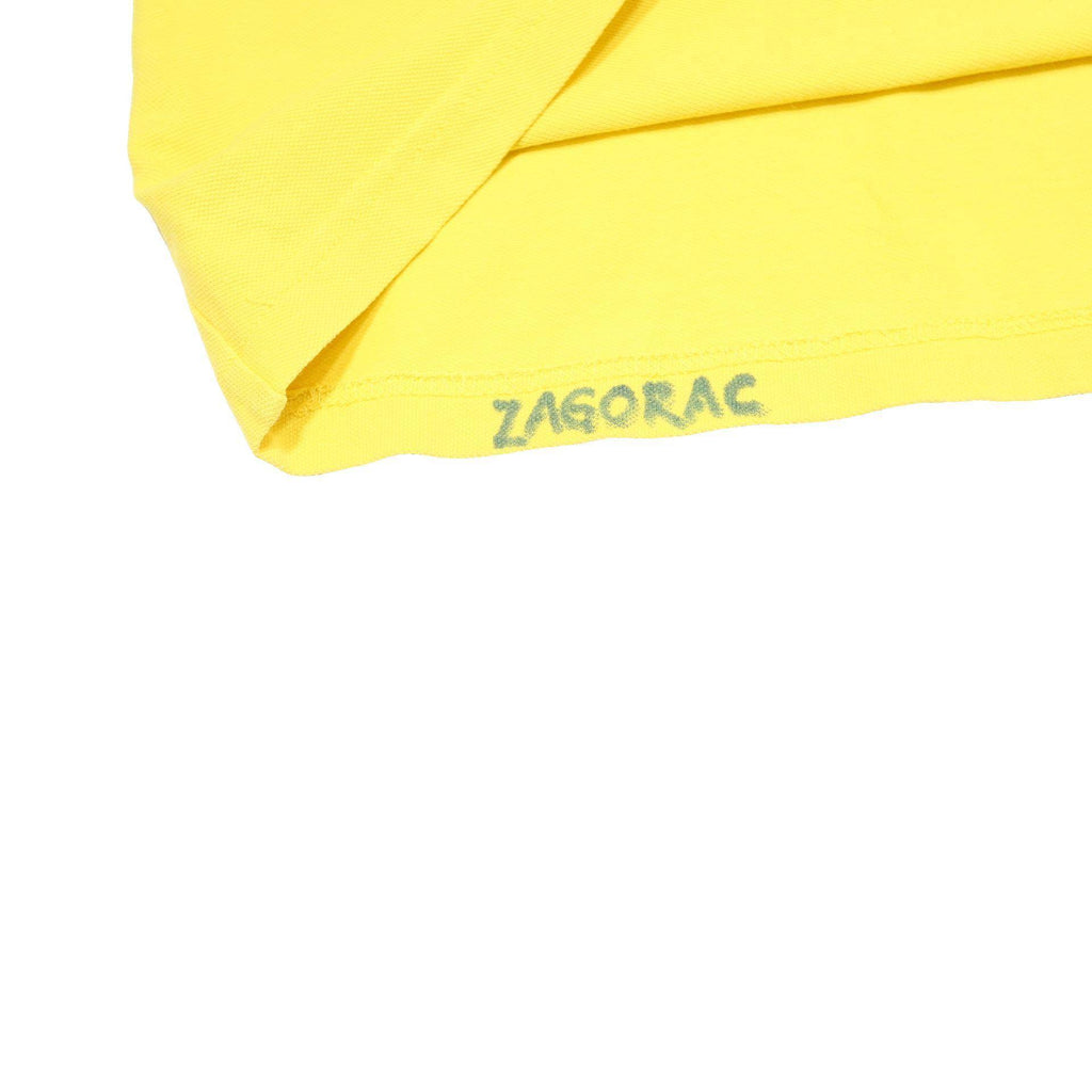 KAPPA Mens Yellow Polo Shirt Cotton Blend Short Sleeve Plain L Classic Fit