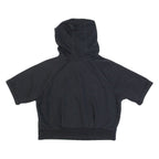 ADIDAS Cropped Womens Black Hoodie UK 12