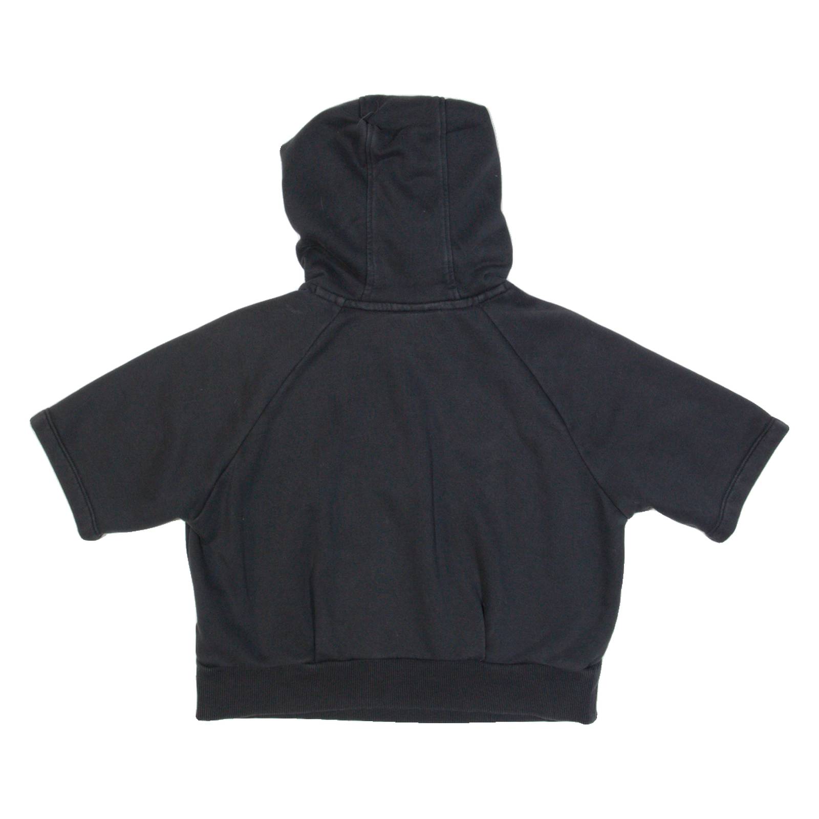 ADIDAS Cropped Womens Black Hoodie UK 12