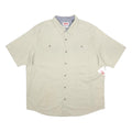 WRANGLER Mens Beige Cotton Blend Shirt XL Button Pocket Casual Summer