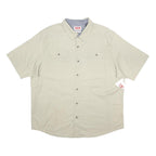 WRANGLER Mens Beige Cotton Blend Shirt XL Button Pocket Casual Summer