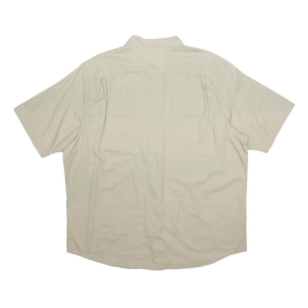 WRANGLER Mens Beige Cotton Blend Shirt XL Button Pocket Casual Summer