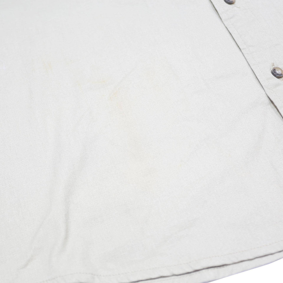 WRANGLER Mens Beige Cotton Blend Shirt XL Button Pocket Casual Summer
