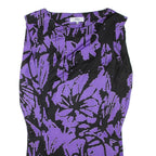 TIBI Womens Day Dress Purple Viscose Floral Long Sleeve Knee Length M