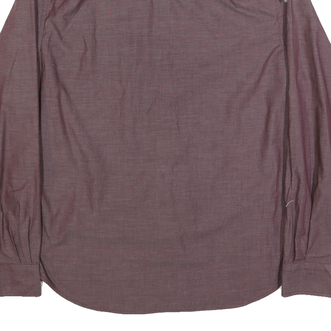 NAUTICA Mens Maroon Plain Shirt M Cotton Long Sleeve Button Down Relaxed Fit