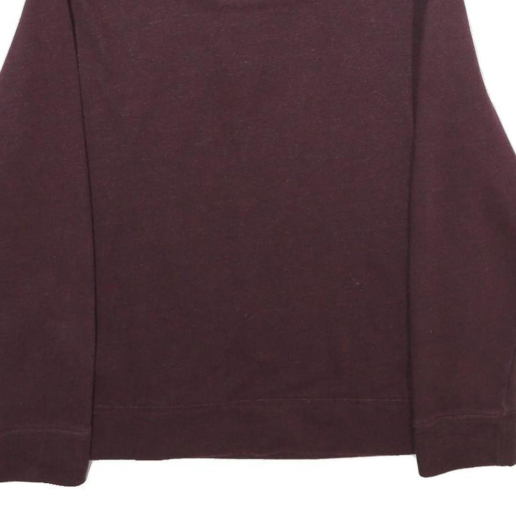 NAUTICA Mens Maroon 1/4 Zip Sweatshirt S Cotton Blend Casual Pullover