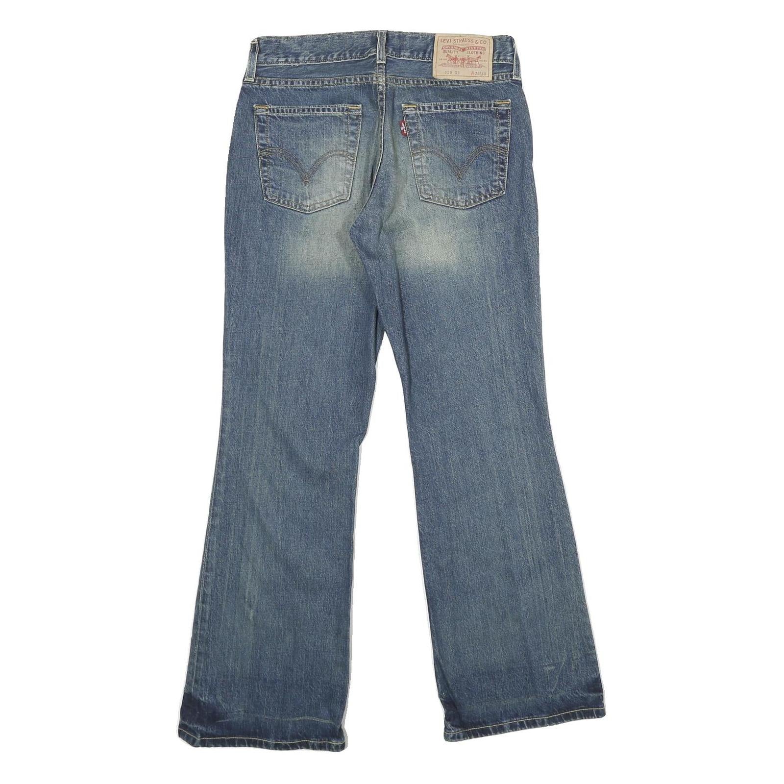 LEVI'S 529 03 Womens Jeans Blue Regular Bootcut Denim Medium W28 L30 Classic Fit