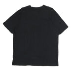 NAUTICA Mens Black Crew Neck Cotton T-Shirt L Small Logo Classic Fit