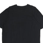 NAUTICA Mens Black Crew Neck Cotton T-Shirt L Small Logo Classic Fit