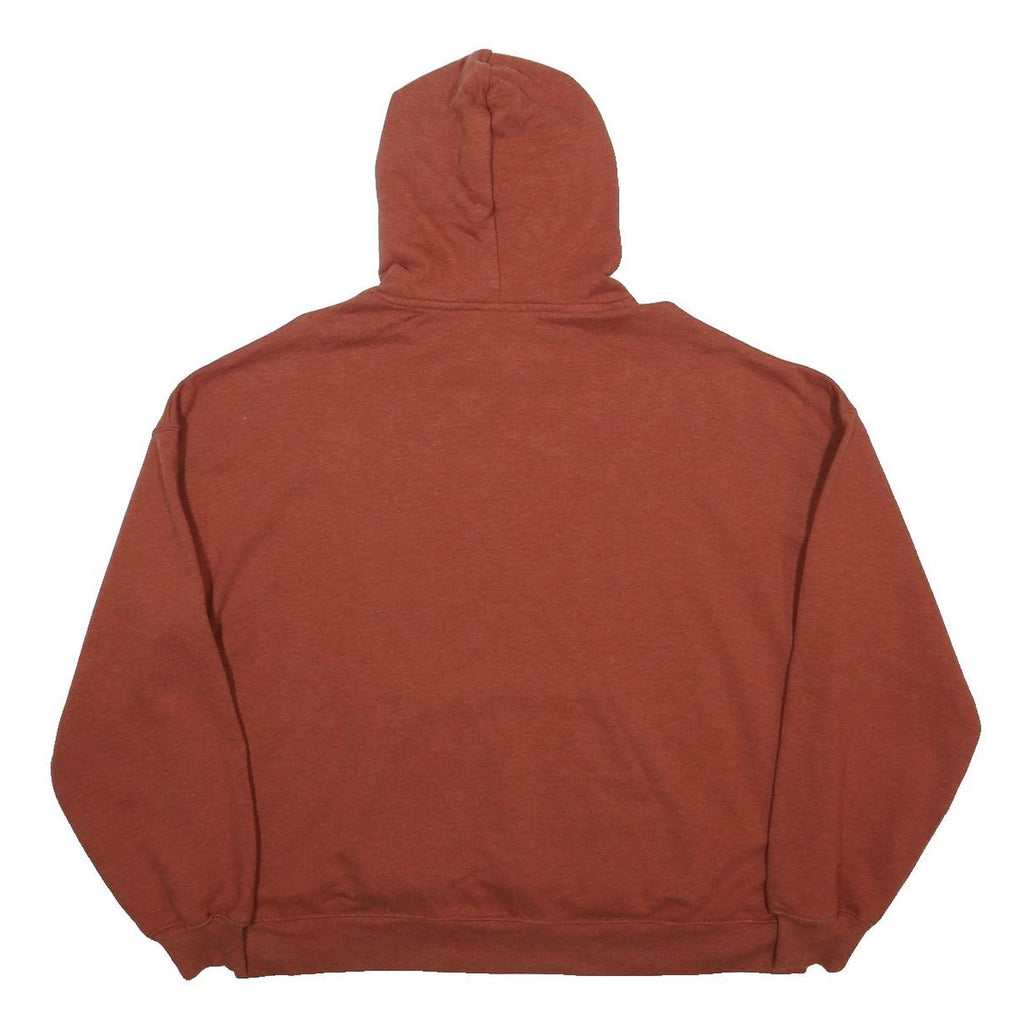 GYMSHARK Womens Rust Orange Hoodie L Cotton Blend Pullover Casual Gym Wear
