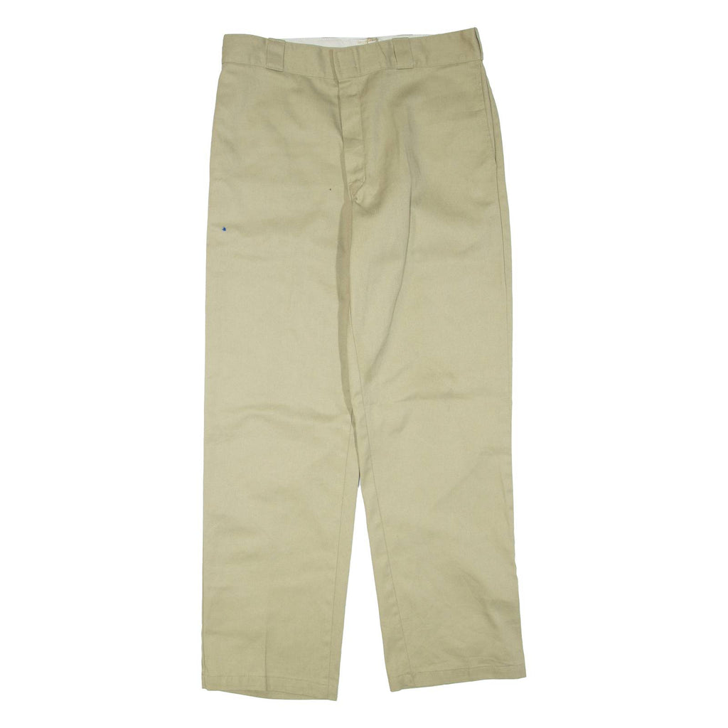 DICKIES Mens Trousers Beige Regular Straight W34 L32