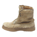 HOGAN Womens Ankle Boots Beige Synthetic UK 6 Faux Fur Fashion Casual