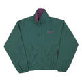 AMANATI Mens Green Purple Zip Jacket M Polyester Blend Plain Casual Lightweight