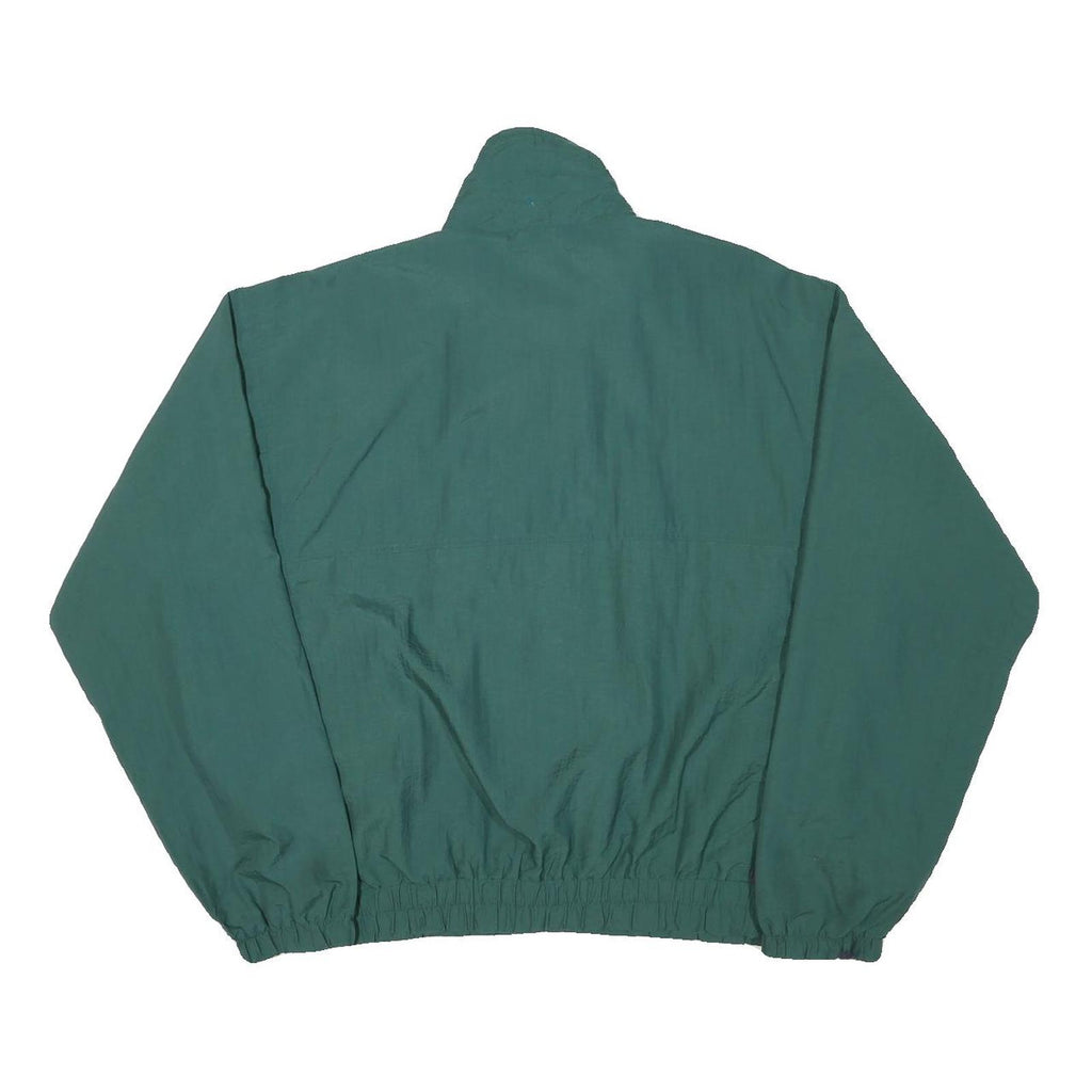 AMANATI Mens Green Purple Zip Jacket M Polyester Blend Plain Casual Lightweight