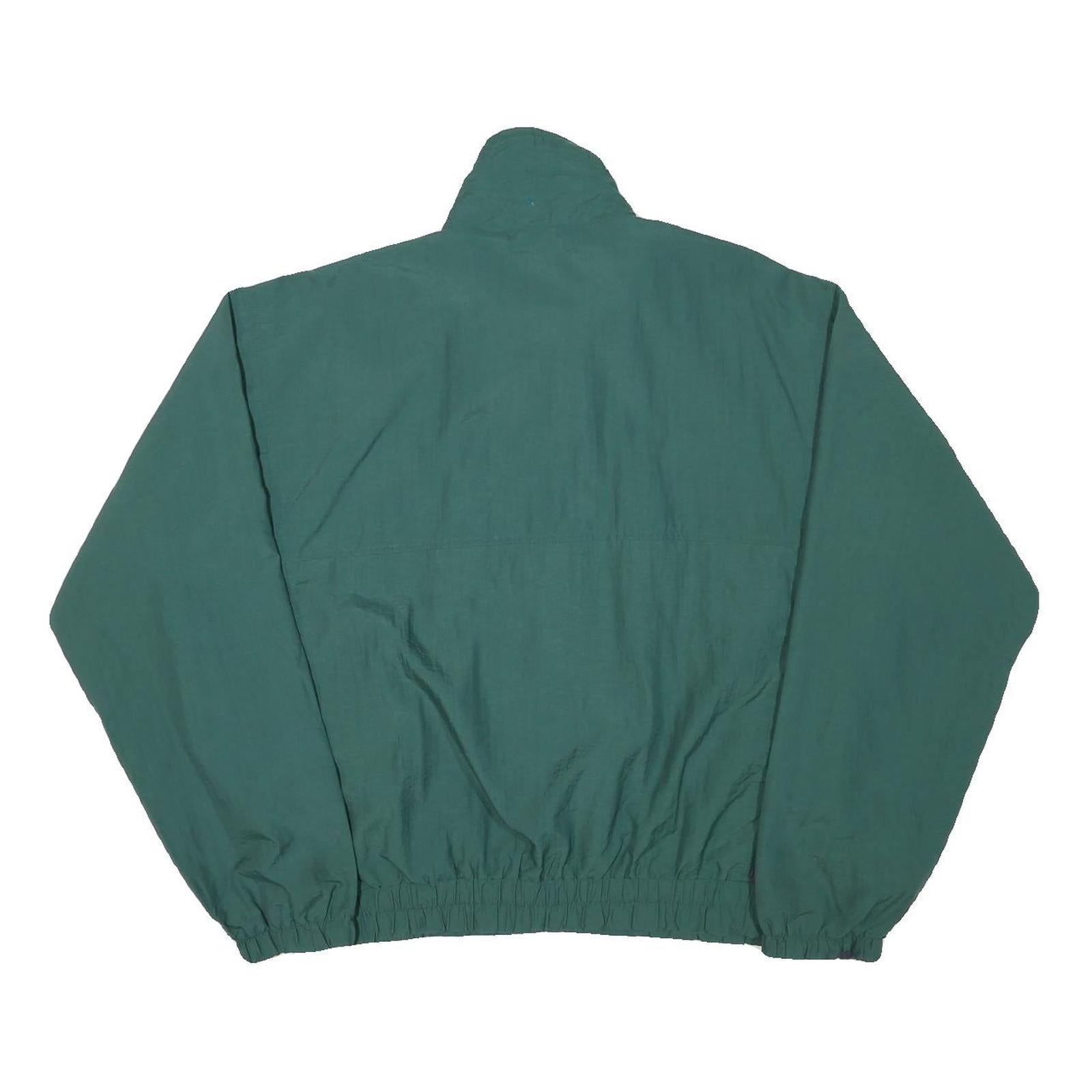 AMANATI Mens Green Purple Zip Jacket M Polyester Blend Plain Casual Lightweight