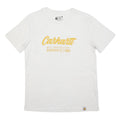 CARHARTT Womens White Yellow Graphic T-Shirt S Short Sleeve Crew Neck Casual
