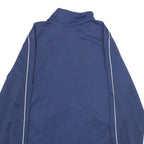 NIKE Mens Blue & White Track Jacket S Polyester Plain Zip Athletic Sportswear