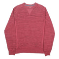 CHAMPION Mens Red Cotton Blend Crew Neck S Sweatshirt Classic Logo Pullover