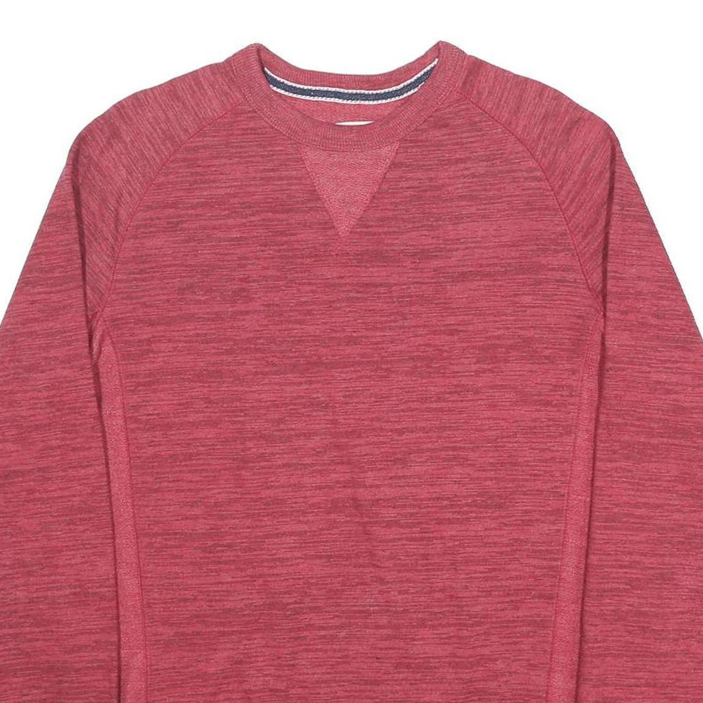 CHAMPION Mens Red Cotton Blend Crew Neck S Sweatshirt Classic Logo Pullover
