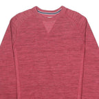 CHAMPION Mens Red Cotton Blend Crew Neck S Sweatshirt Classic Logo Pullover