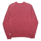 CHAMPION Mens Red Cotton Blend Crew Neck S Sweatshirt Classic Logo Pullover