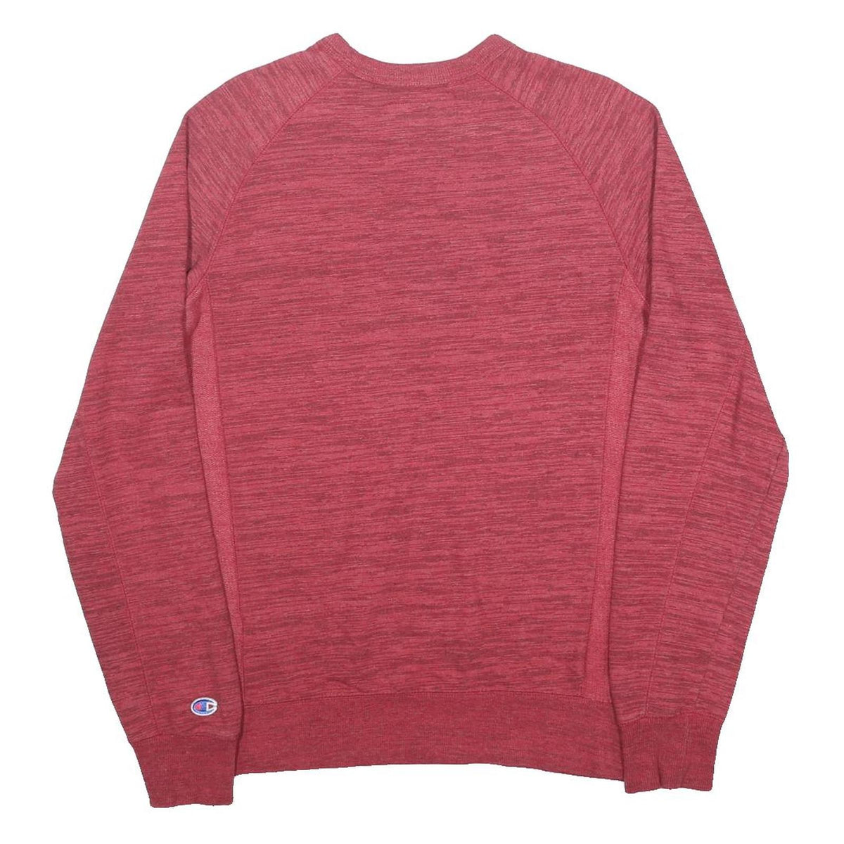 CHAMPION Mens Red Cotton Blend Crew Neck S Sweatshirt Classic Logo Pullover