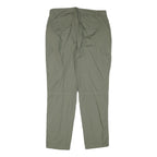 CHICOREE Womens Relaxed Woven Green Cargo Trousers W34 L30 Zip Closure