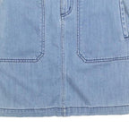 ANN TAYLOR Womens Blue Denim Mini Skirt Cotton Blend S Casual Simple Pockets