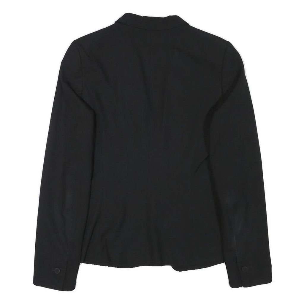 ZARA BASIC Womens Black Classic Jacket M Polyester Blend Button Plain Stylish