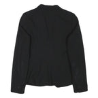 ZARA BASIC Womens Black Classic Jacket M Polyester Blend Button Plain Stylish