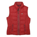 NAPAPIJRI Womens Red Sleeveless Quilted Jacket M Polyester Blend Zip Puffer Vest