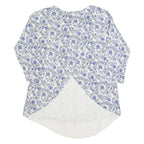 FAT FACE Womens Printed Top Blue Long Sleeve Floral UK 8