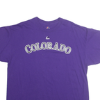 MAJESTIC Mens Purple Colorado Graphic T-Shirt XL Short Sleeve Crew Neck Star