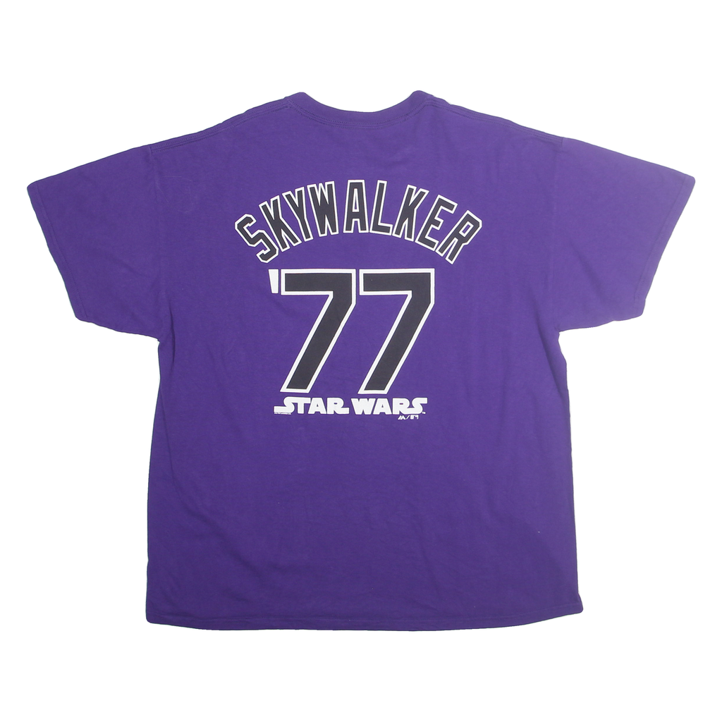 MAJESTIC Mens Purple Colorado Graphic T-Shirt XL Short Sleeve Crew Neck Star