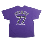 MAJESTIC Mens Purple Colorado Graphic T-Shirt XL Short Sleeve Crew Neck Star