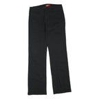 DICKIES Womens Cotton Blend Black Regular Straight Trousers W30 L32 Workwear