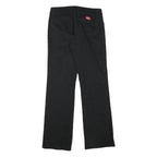 DICKIES Womens Cotton Blend Black Regular Straight Trousers W30 L32 Workwear