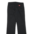 DICKIES Womens Cotton Blend Black Regular Straight Trousers W30 L32 Workwear