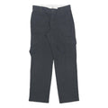 DICKIES Mens Cotton Blend Black Regular Fit Straight Leg Trousers W30 L30